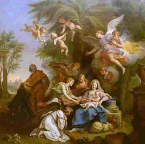6. Louis de Boullogne (1654-1733) Le Repos pendant la fuite en Égypte, 1715 Huile sur toile - 440 x 440 cm Arras, Musée des Beaux-Arts Photo : Françoise Baligand