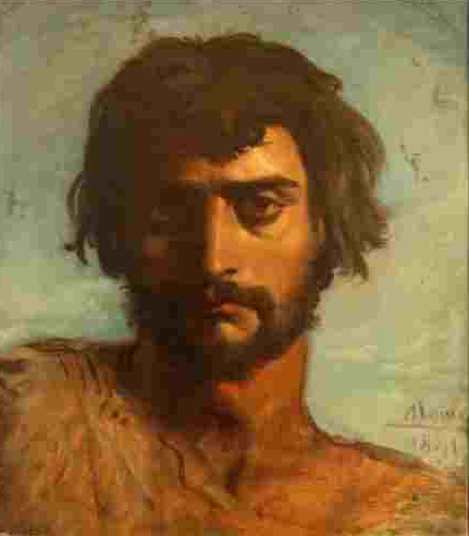 16. Théodore Chassériau (1819-1856) Jeune pâtre des marais pontins, 1841 Huile sur toile - 50,2 x 44 cm Arras, Musée des Beaux-Arts Photo : Base Musenor