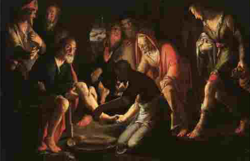 13. Peter Wtewael Le Lavement des pieds, 1623 Huile sur panneau - 36 x 57 cm Arras, Musée des Beaux-Arts Photo : Base Musenor