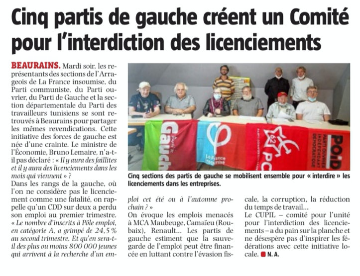 Voix du nord 27 aout 2020