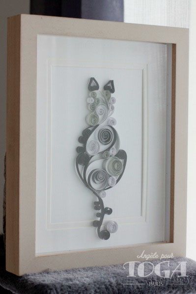 Cadre Chat En Paper Quilling L Atelier D Angele Diy Scrap Et Idees Creatives