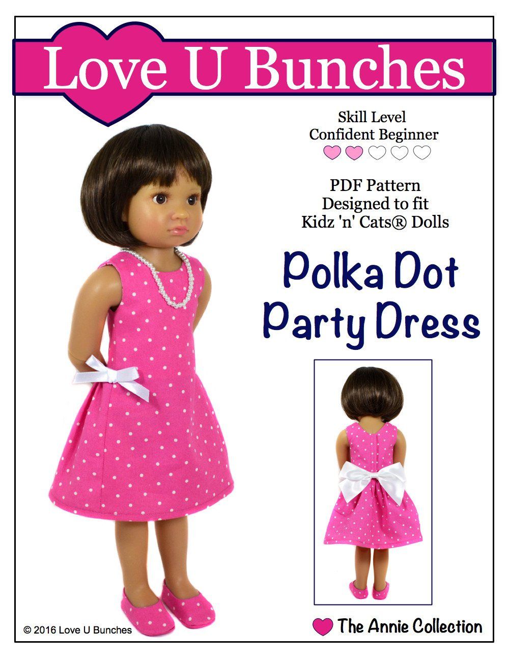 Patron de robe pour poupée Kidz and Cats