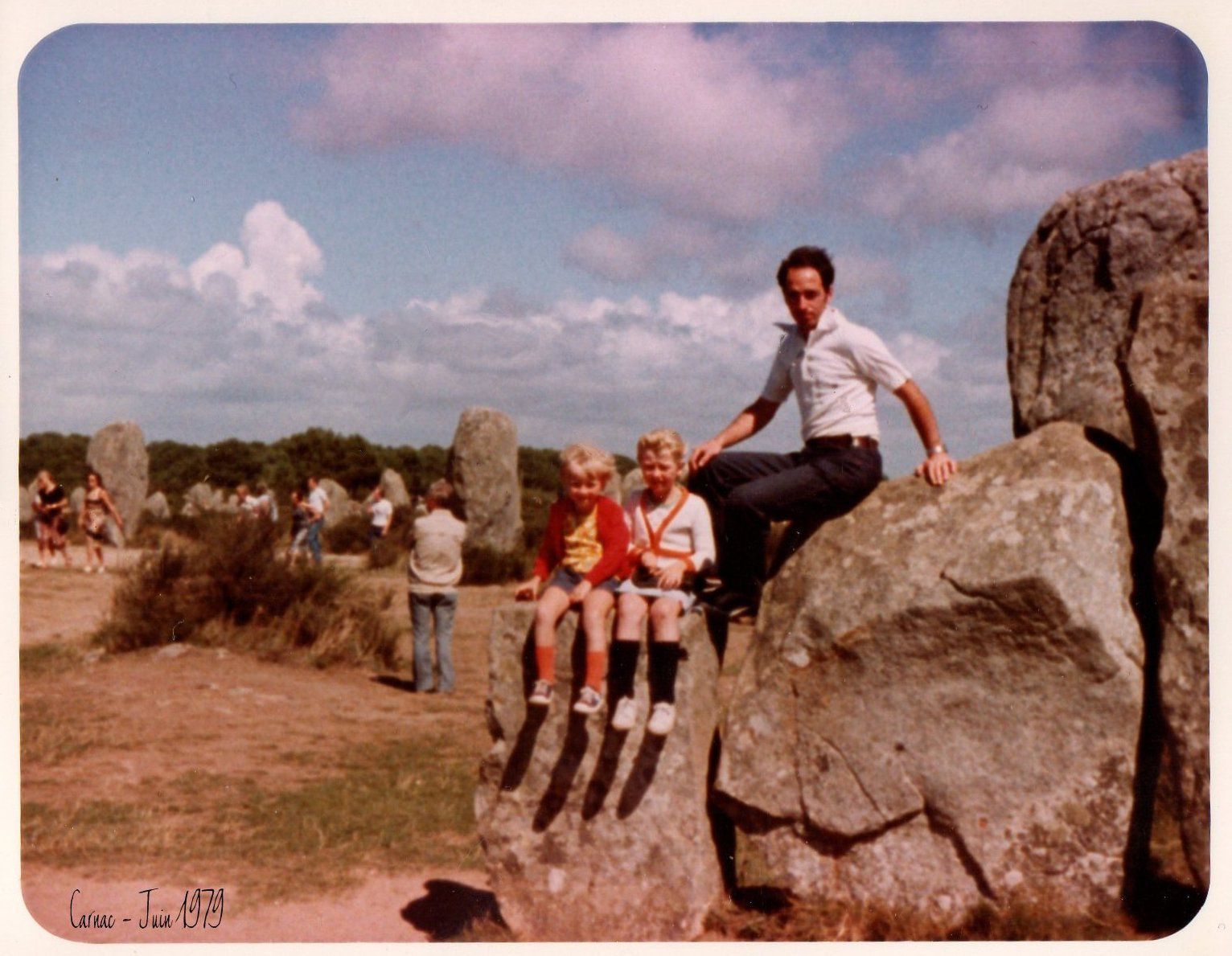 Carnac, été 1979, Jean-Pierre, Christine et Sébastien