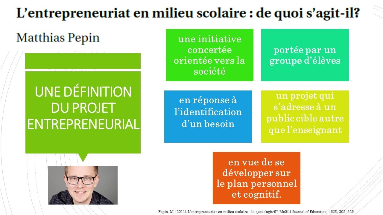 Le projet entrepreneurial  quelle définition ?  DEVELOPPER SES