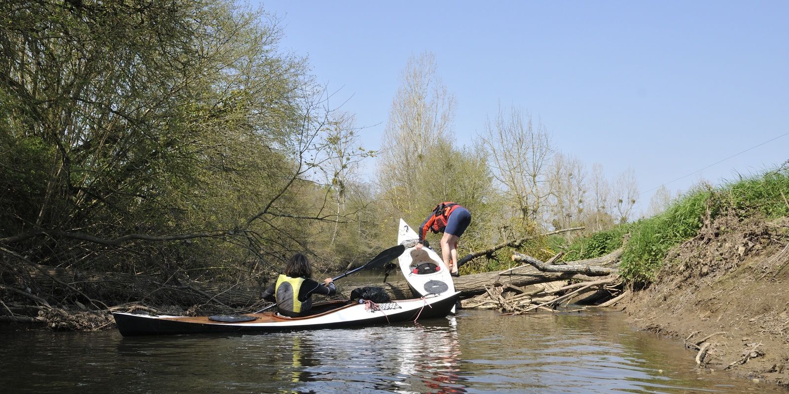 3 kayaks &quot;Léo&quot; sur la Vilaine, de Vitré à Chateaubourg, le 13 avril