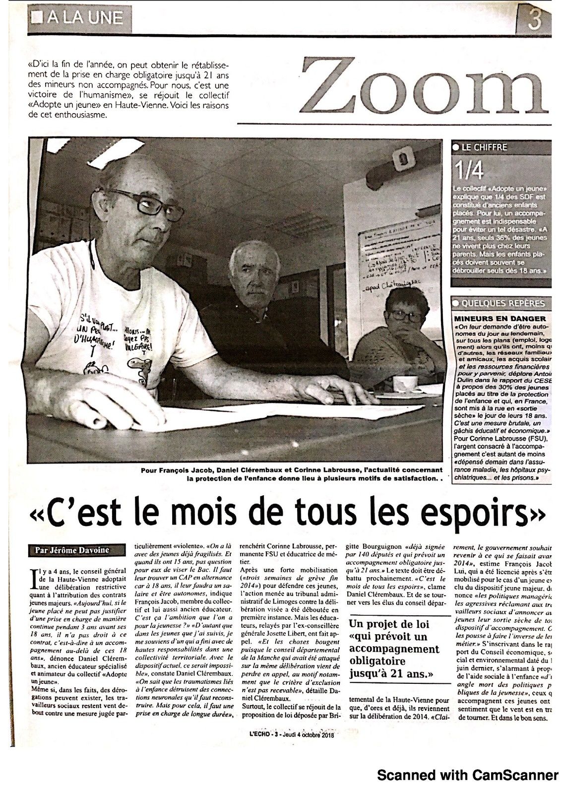 4 ans après une porte entre ouverte pour les jeunes majeurs !