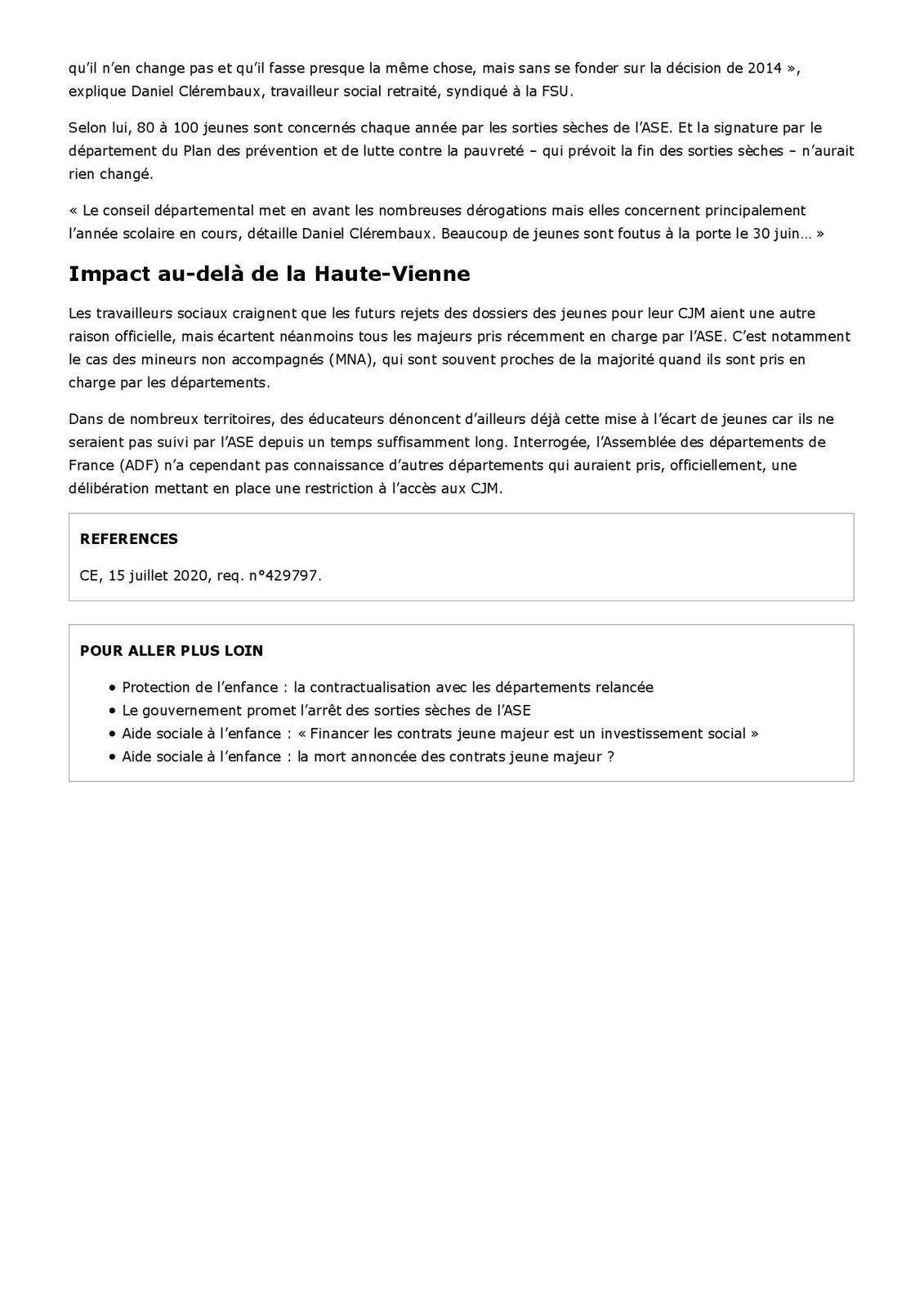 Article de la Gazette - contrats jeunes majeurs - INTER 87 FSU Section ...