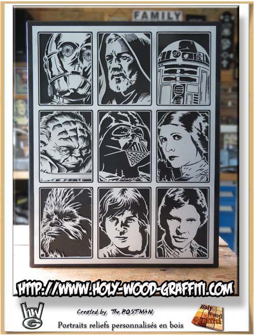 Tableau affiches trilogie originale Star Wars