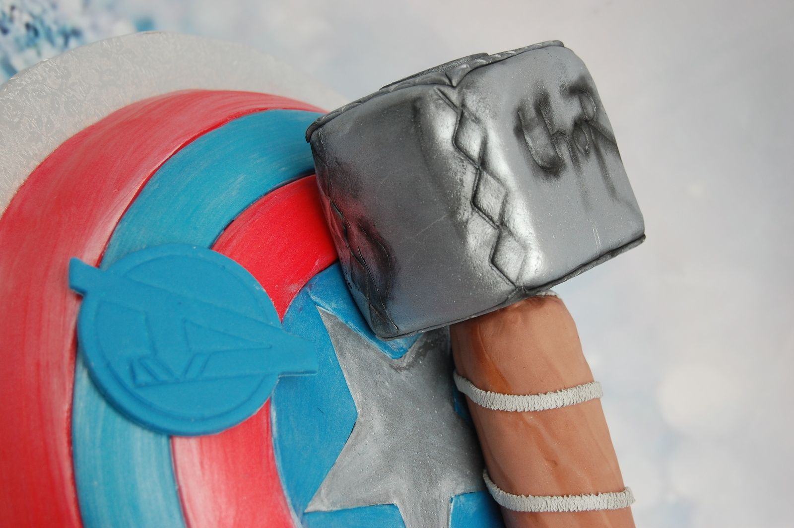 Gateau Bouclier Captain America Et Marteau De Thor cook