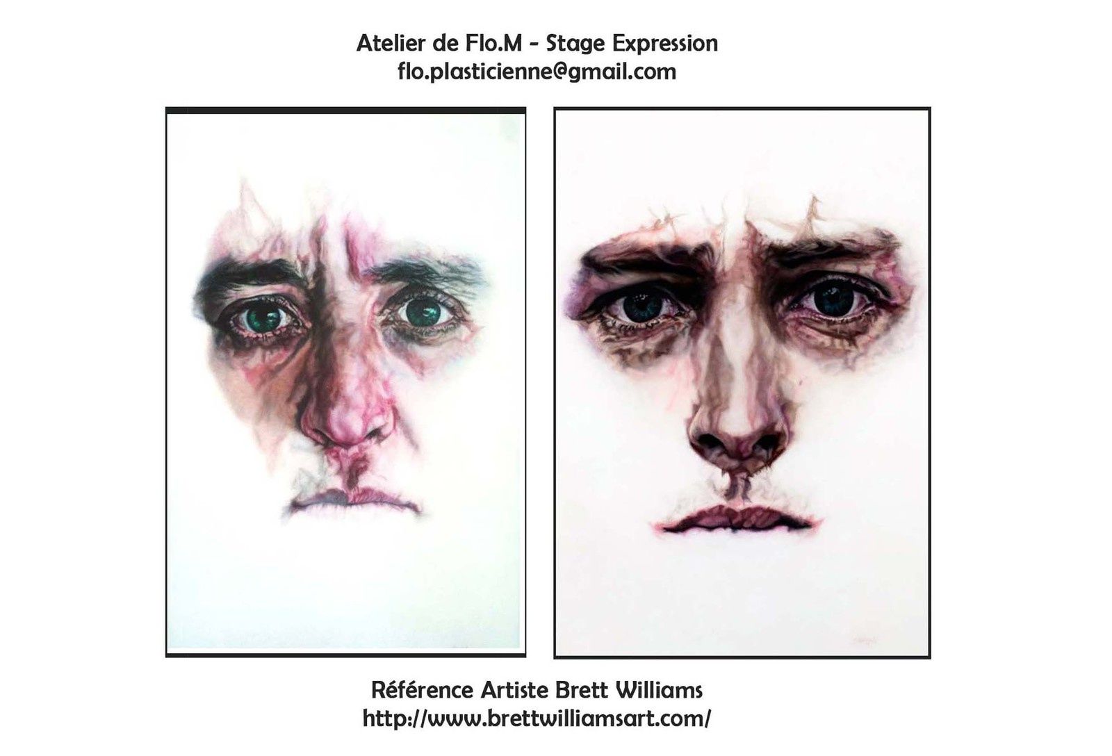 Artiste Brett Williams étudié lors du stage expressions avec Flo.M