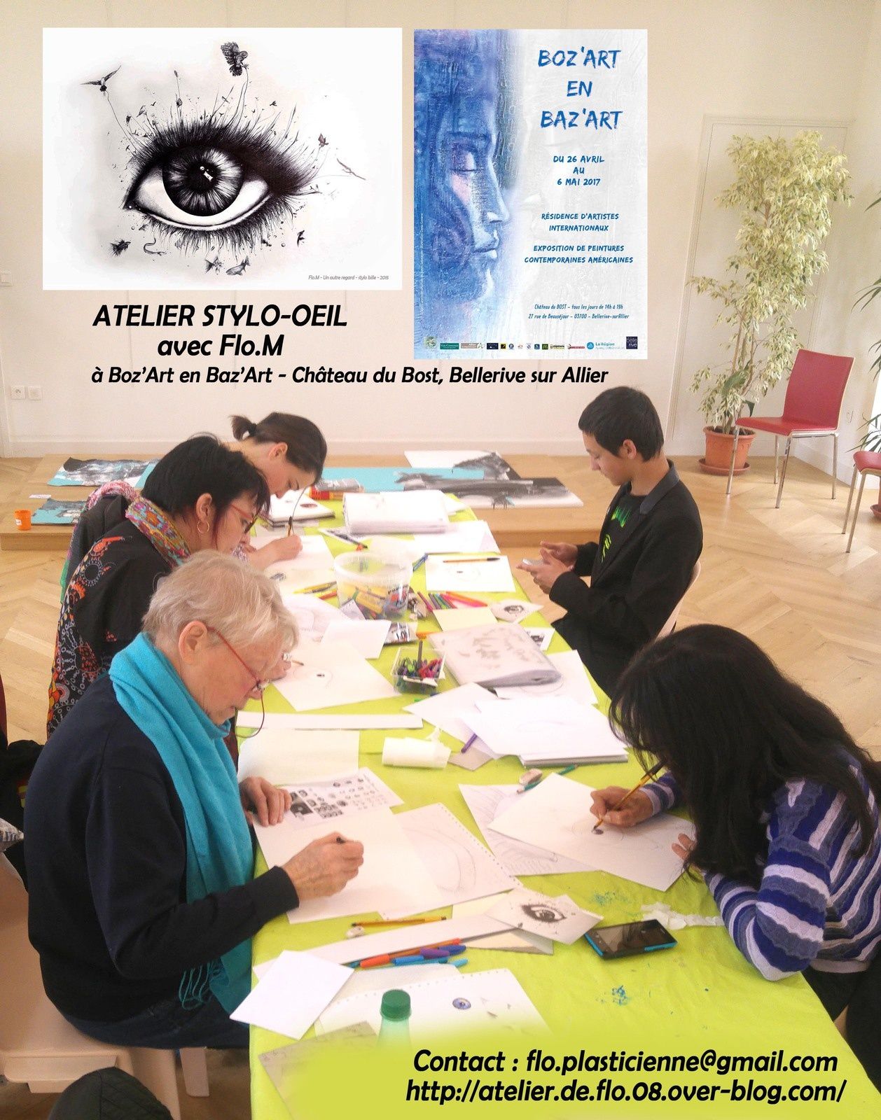 Atelier stylo bille avec Flo.M - Stage drawing ball point