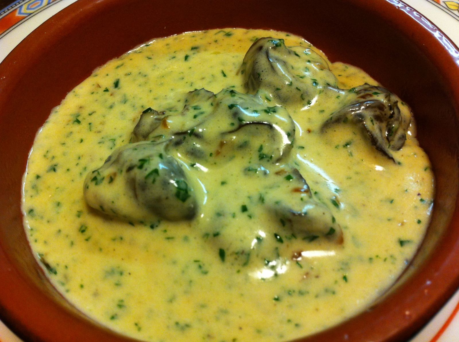 Recette D'escargots à La Crème Et Aux Champignons ESCARGOTS A LA CREME DE ROQUEFORT - Le blog de kim-delices