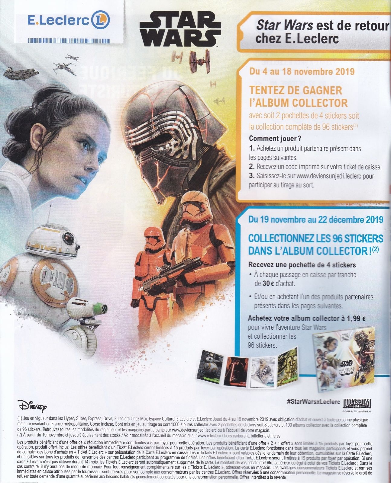 Et c'est parti pour l'opération Star Wars E.Leclerc 2019 !!!!