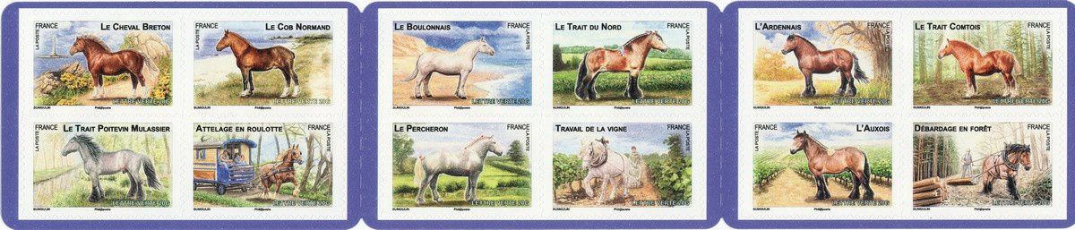 Un timbre en l'honneur du cheval ardennais
