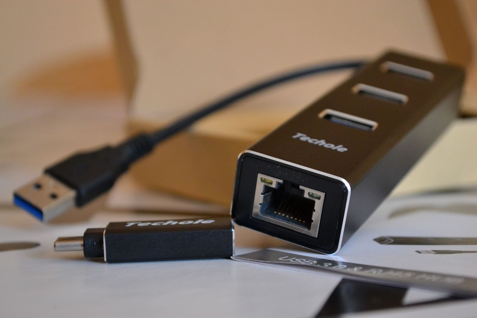 Techole, HUB 3.0 - USB -USB-C et RJ45 , une multitude de services :-) -  Leproton