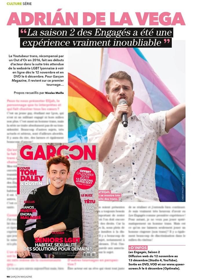 Adrian de la Vega, Garçon Magazine