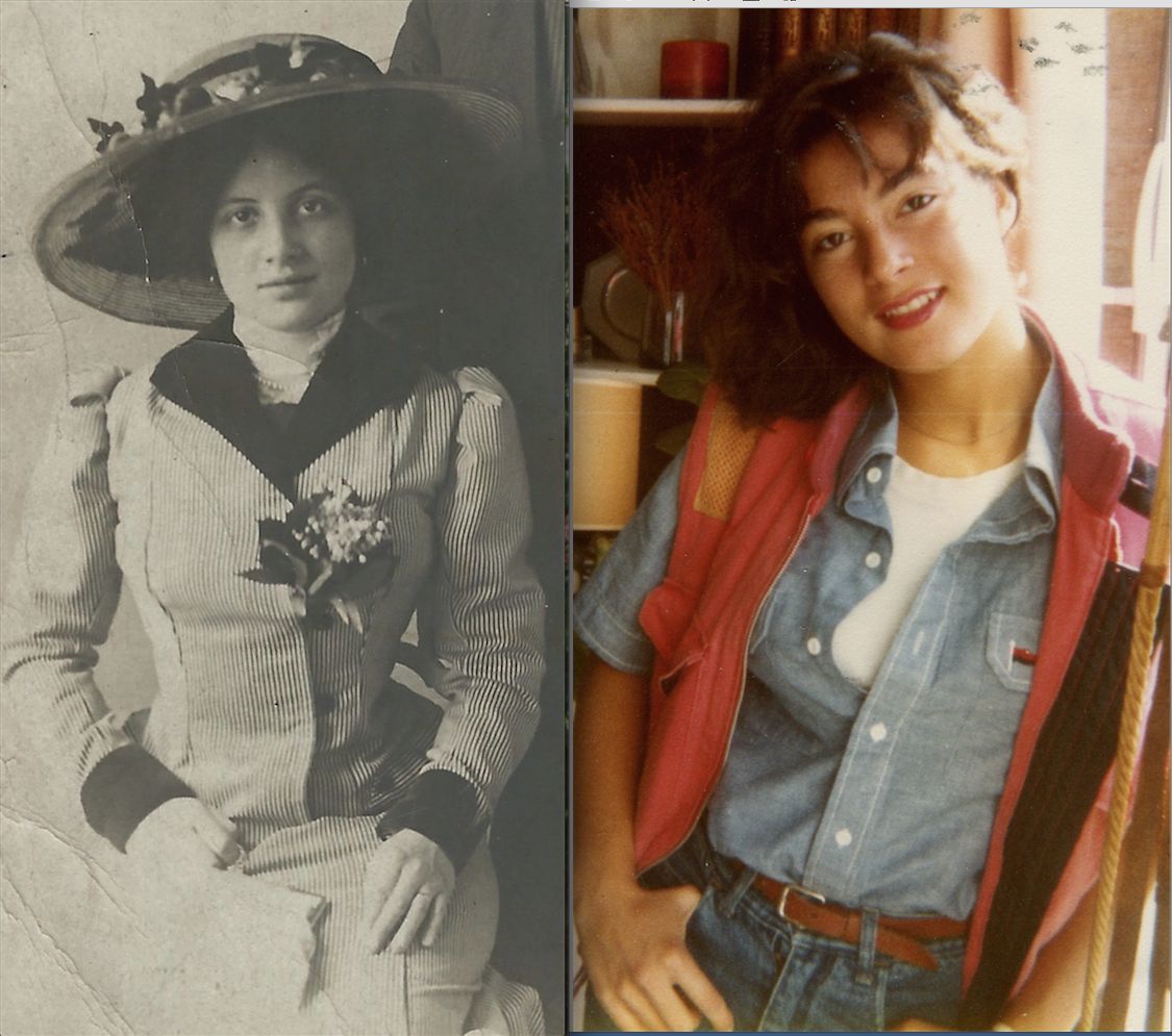 Voici la photo d'Artiane née en 1967) et la photo de sa grand-mère (née en 1887)!!!