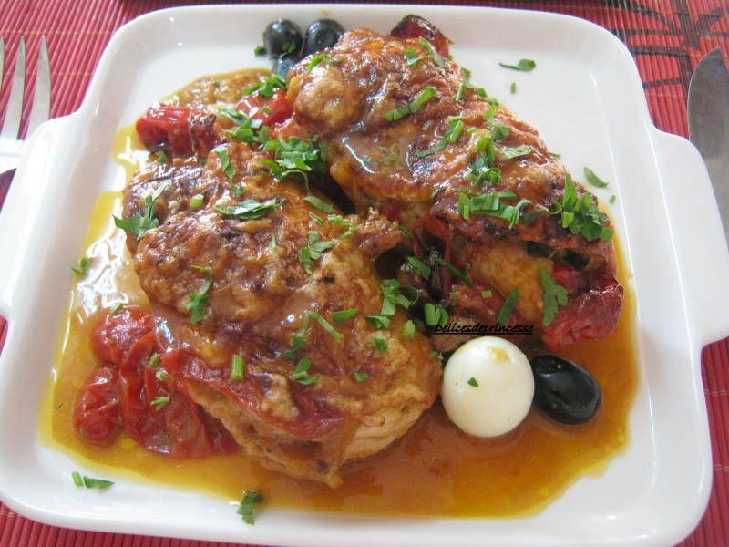 ROULEAUX DE POULET FARCIS TOMATES ET FROMAGE