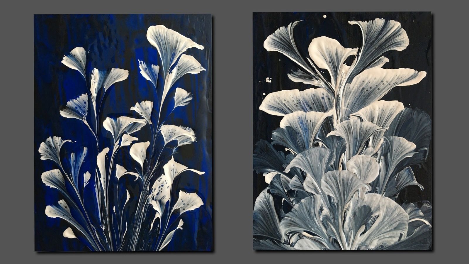 Acrylic pouring fleur