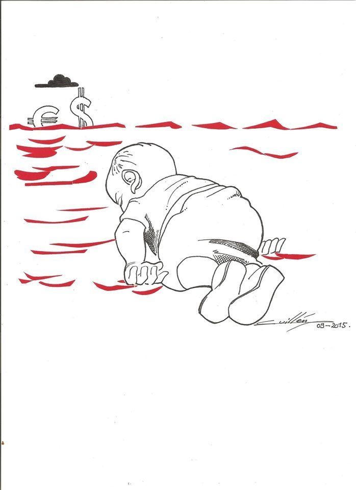 Un petit enfant, réfugié syrien, mort noyé et rejeté sur une plage, comme un déchet