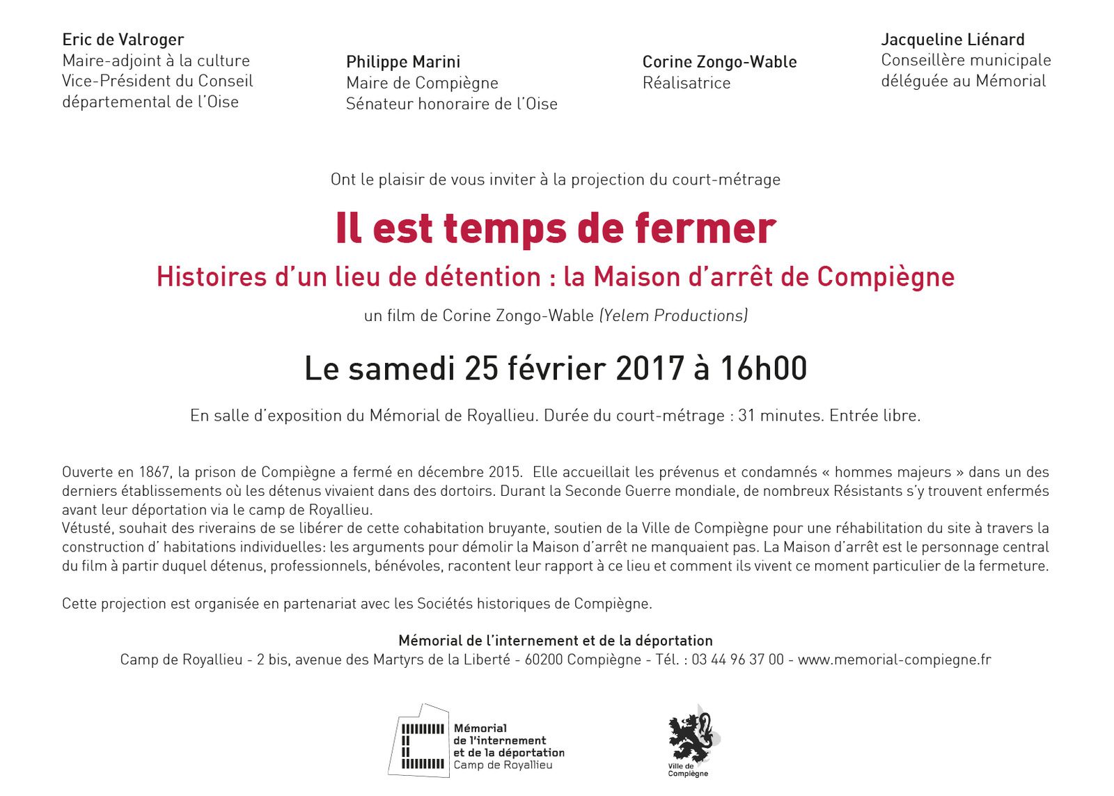 « Il est temps de fermer » Histoires d’un lieu de détention : la Maison d’arrêt de Compiègne