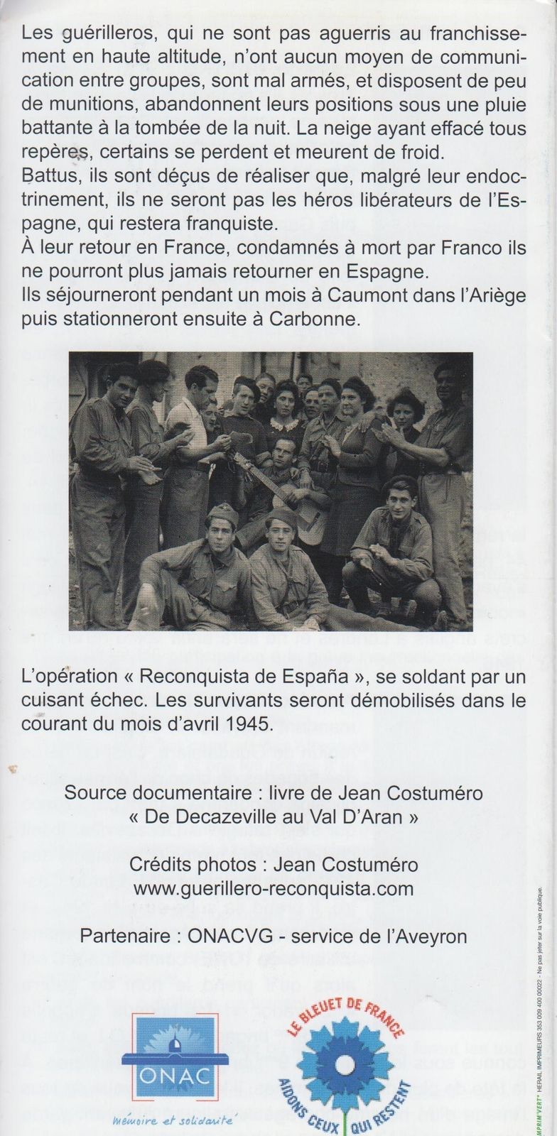 A la une : Jean Costumero, auteur de "de Decazeville au Val d'Aran, dans les pas d'un Guerillero Espagnol combattant pour la France 39-45