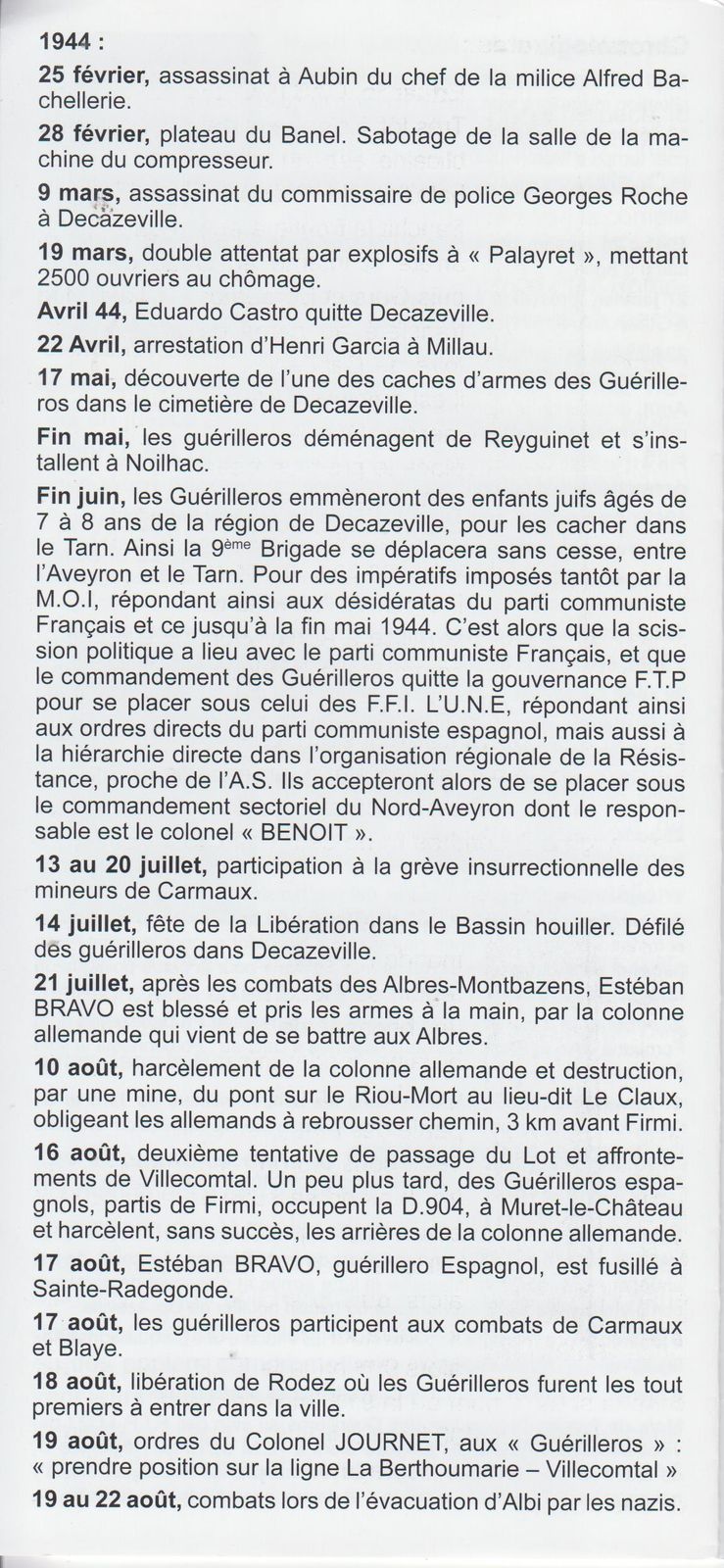 A la une : Jean Costumero, auteur de "de Decazeville au Val d'Aran, dans les pas d'un Guerillero Espagnol combattant pour la France 39-45
