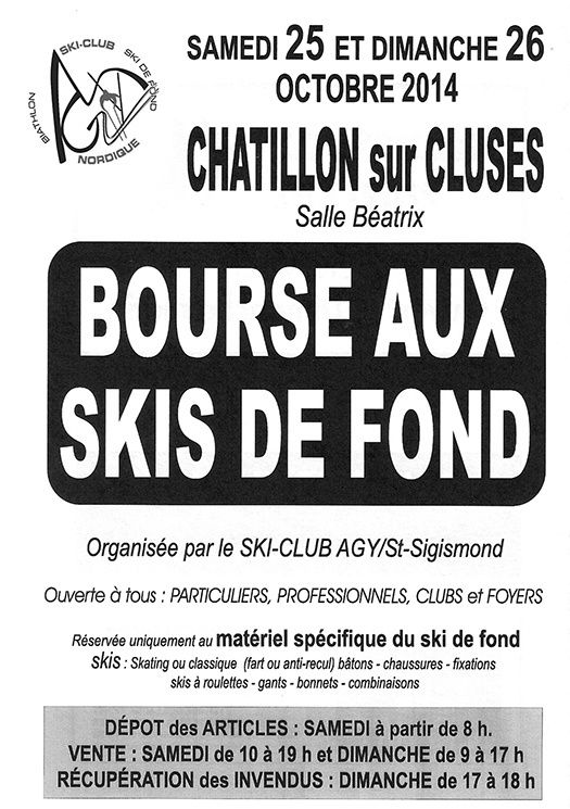 Bourse au ski nordique 2014 à Châtillon-sur-Cluses 