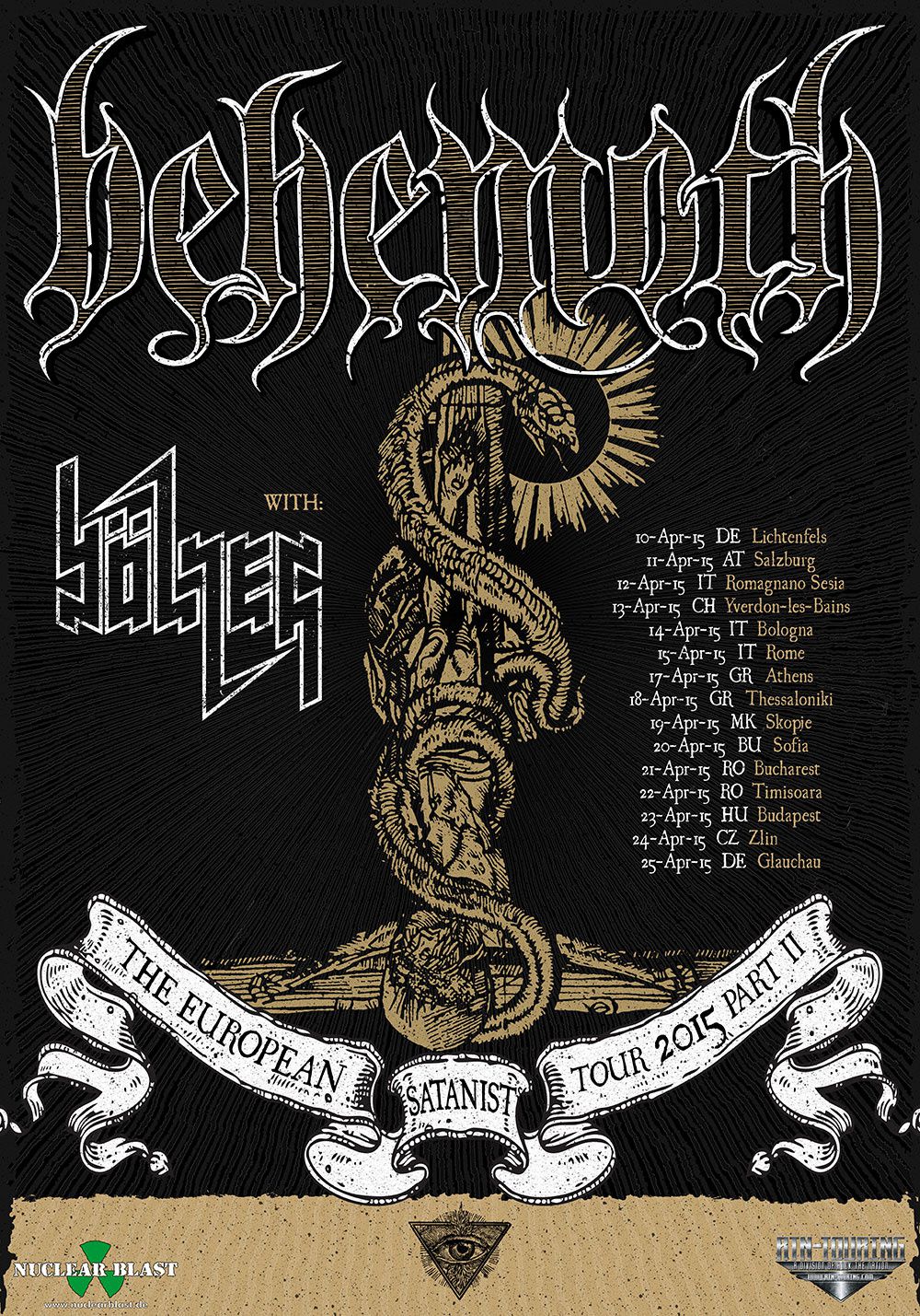 BEHEMOTH on tour in Europe with BÖLZER