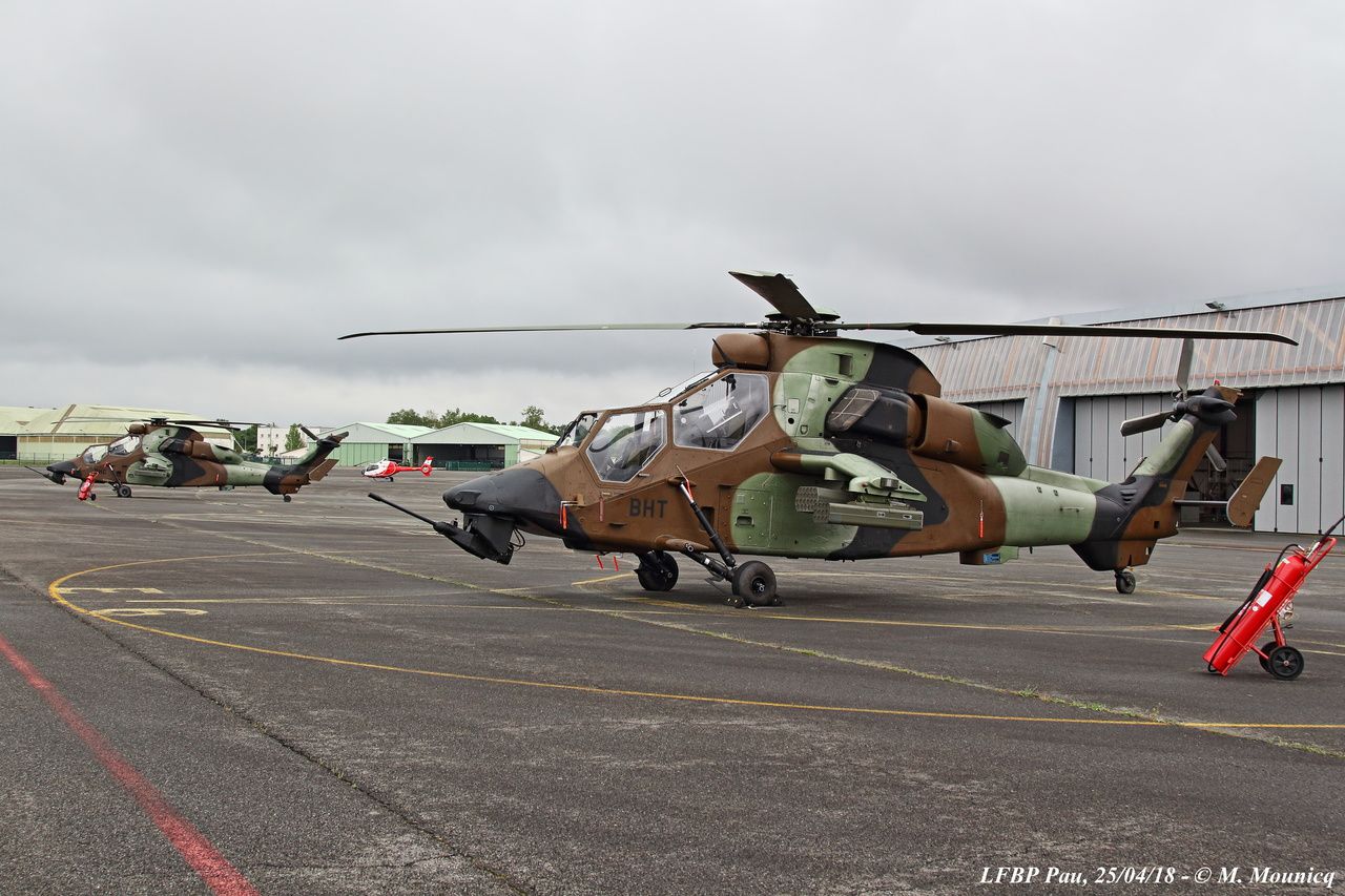 Régiment d'accueil du FFCU 2018, le 5e RHC compte deux escadrilles d'hélicoptères d'appui-protection Tigre, une escadrille d'hélicoptères de reconnaissance et d'attaque Gazelle, trois escadrilles d'hélicoptères de manoeuvres Puma (2) et Cougar (1).