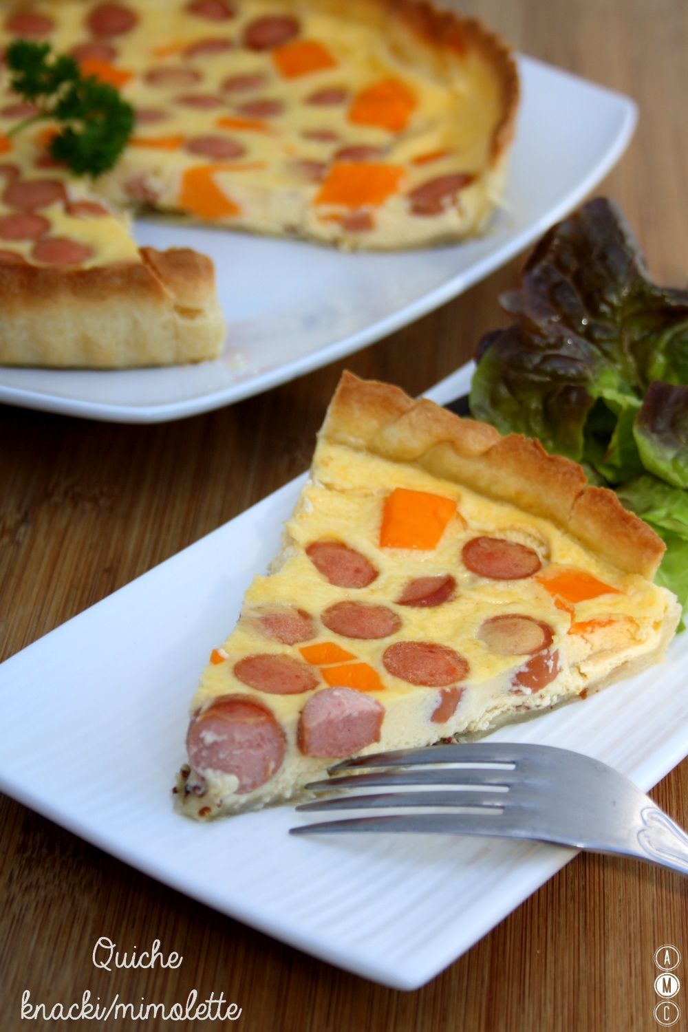 Quiche aux knacki et mimolette - Amandine Cooking