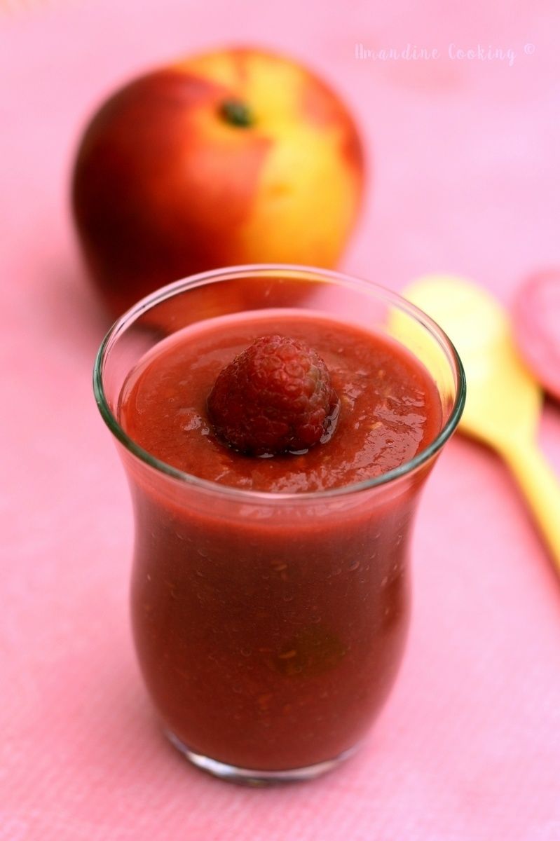 Compote Framboise Et Nectarine Amandine Cooking
