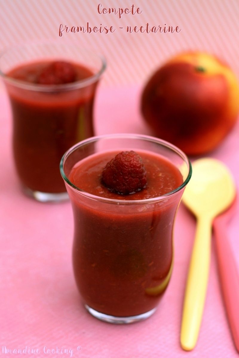 Compote Framboise Et Nectarine Amandine Cooking