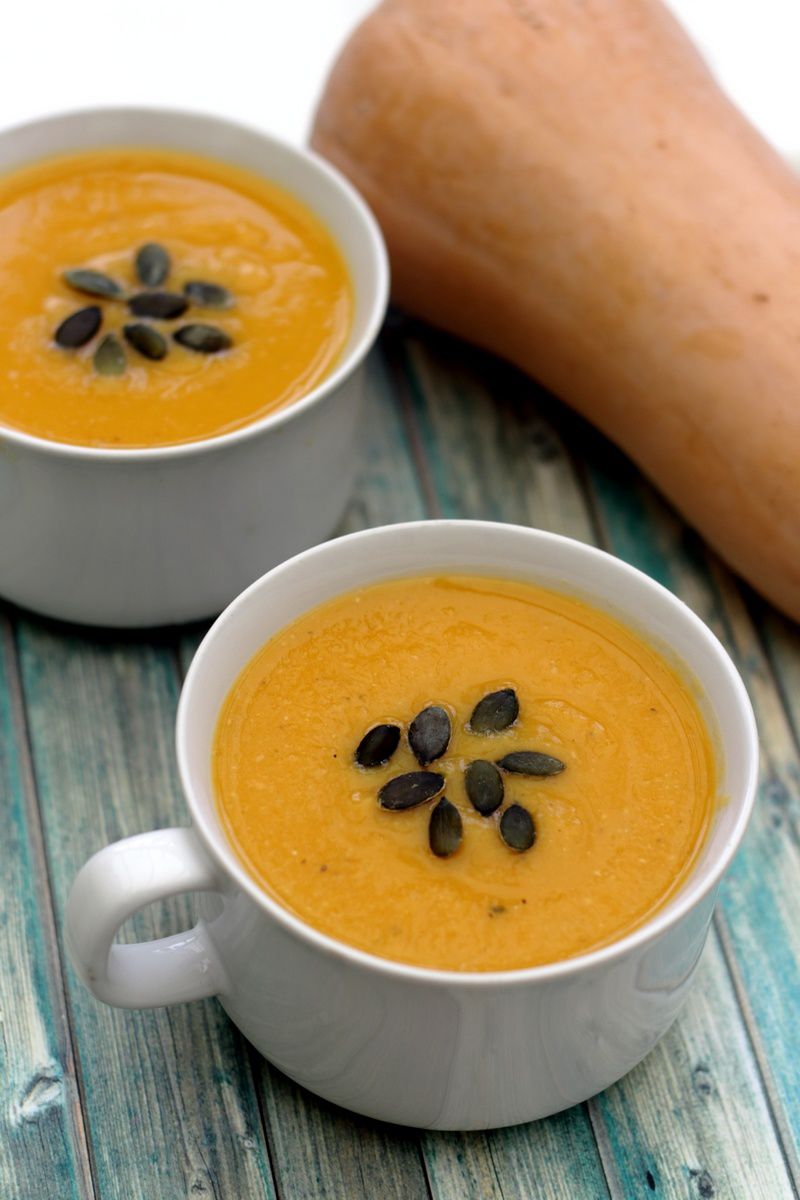 Soupe à la courge butternut et lentilles corail - Amandine Cooking