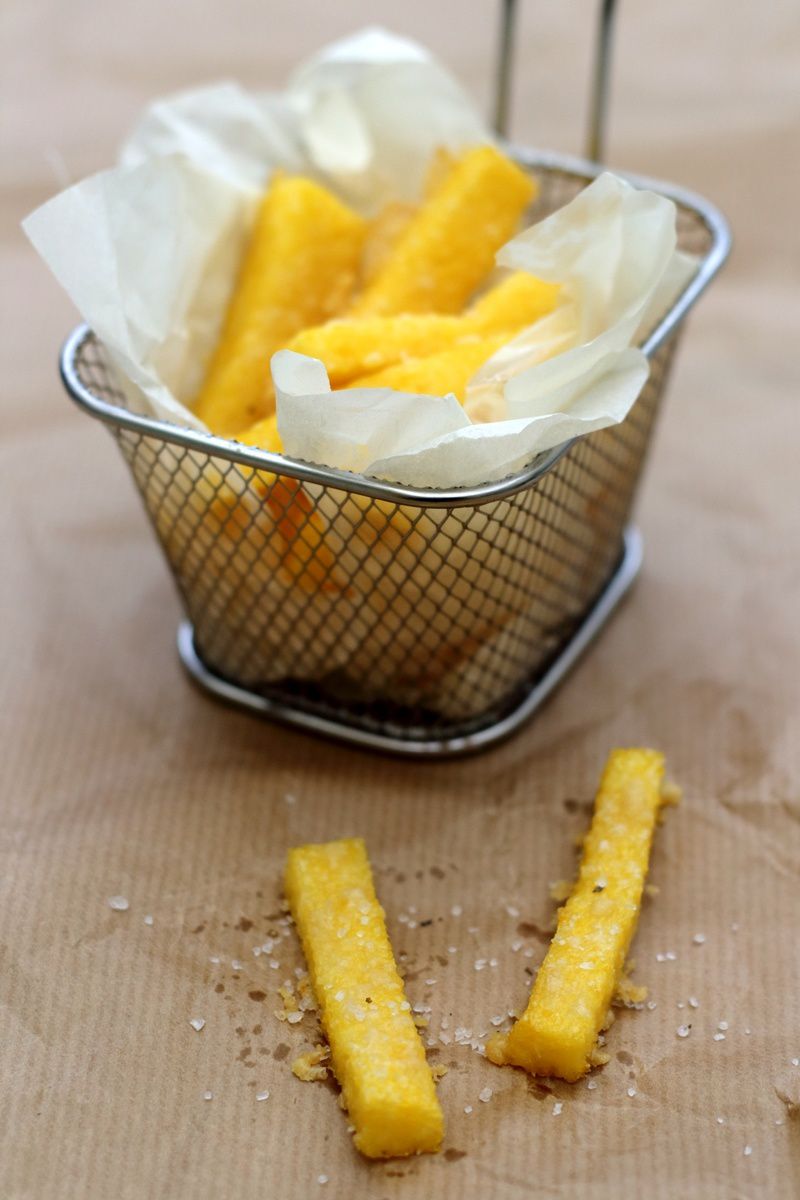 Frites de polenta au parmesan - Amandine Cooking