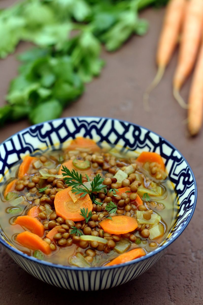 Soupe de lentilles épicée - Amandine Cooking