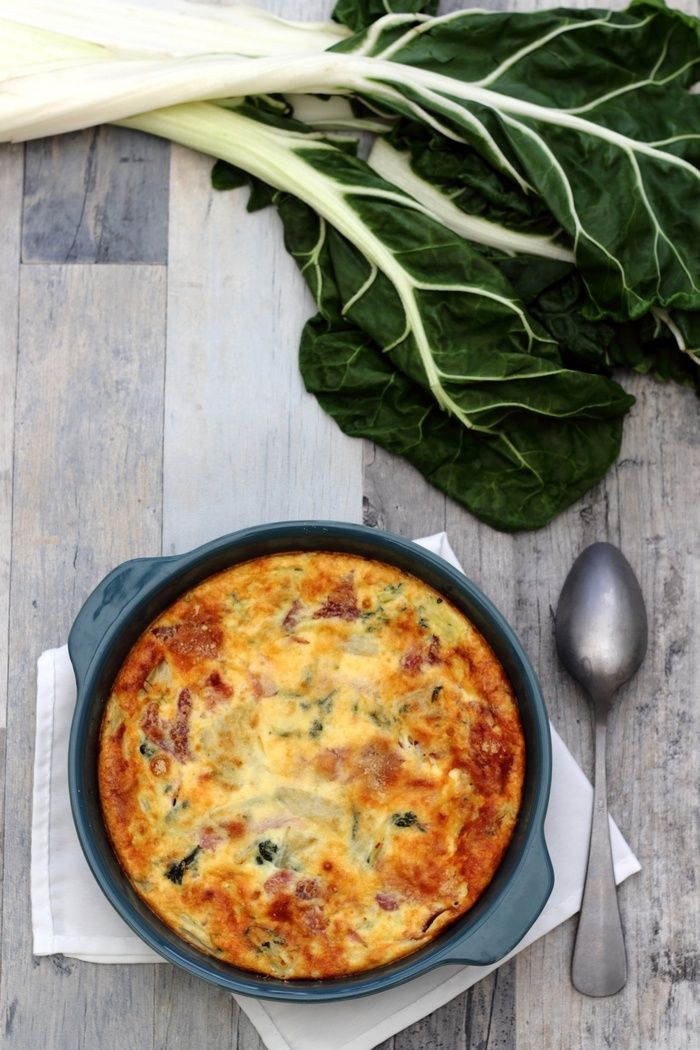 Flan aux blettes et jambon gratiné au parmesan - Amandine Cooking