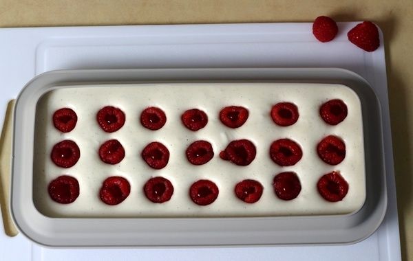 gâteau vanille framboise
