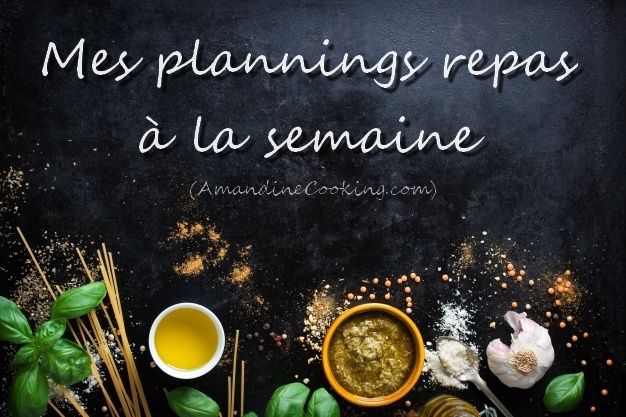 Mes plannings repas à la semaine (4 exemples de semaine type