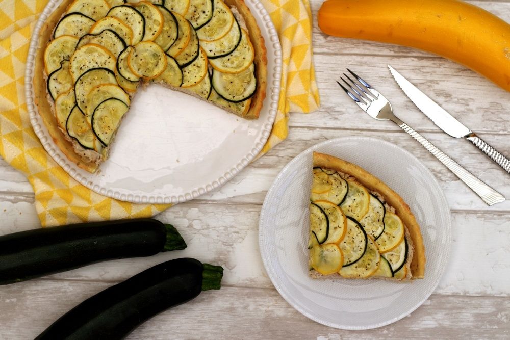 Tarte au thon, ricotta et courgettes - Amandine Cooking