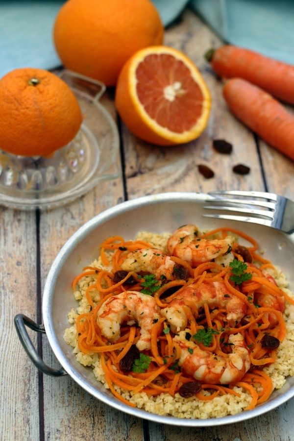 crevettes à l'orange