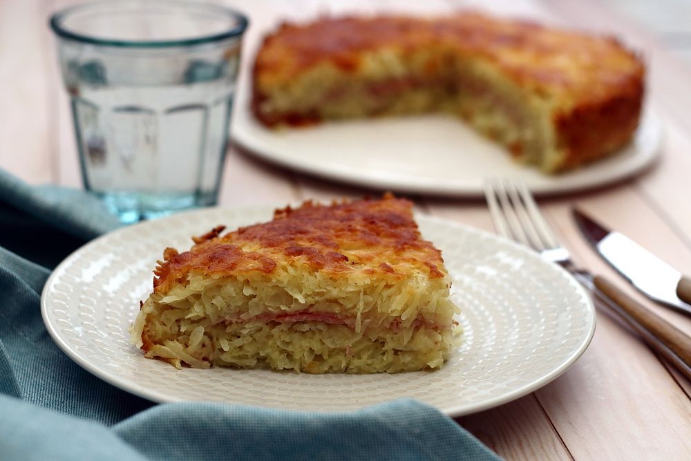 gâteau pommes de terre oignon