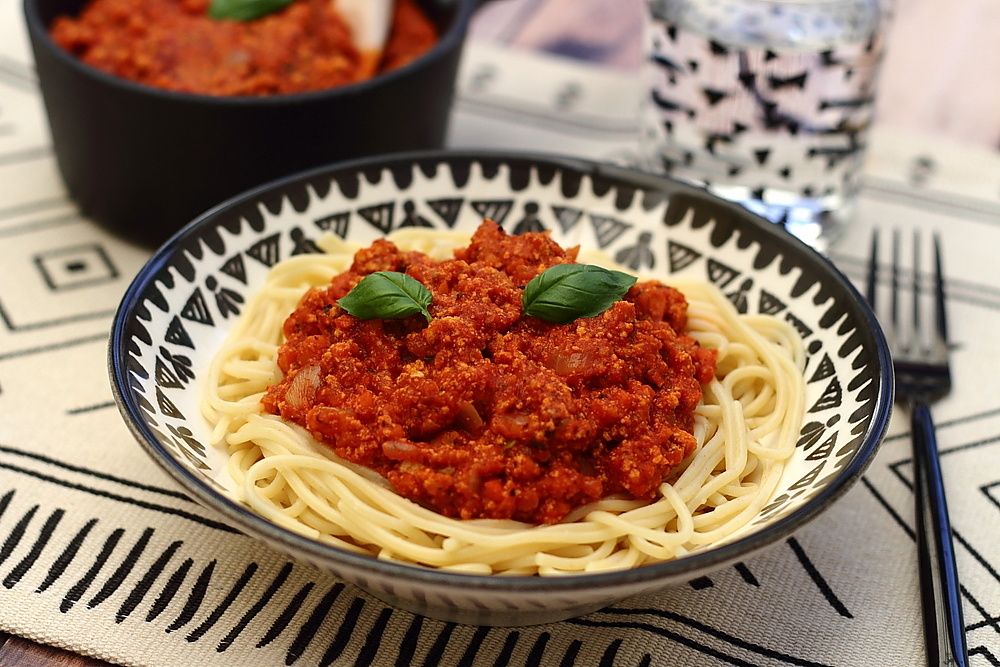 bolognaise végan au toffu rosso