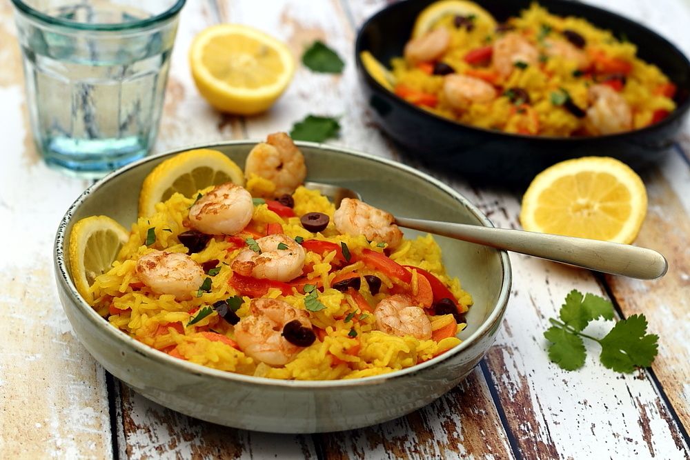 Riz Aux Crevettes A L Espagnole Amandine Cooking