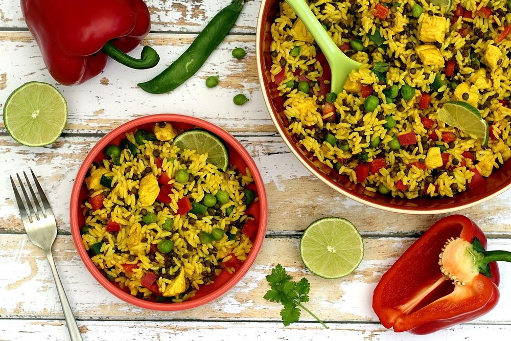 salade de riz à l'indienne