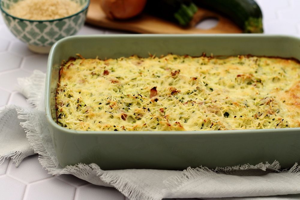 Gratin De Riz Aux Courgettes Rapees Et Jambon Amandine Cooking