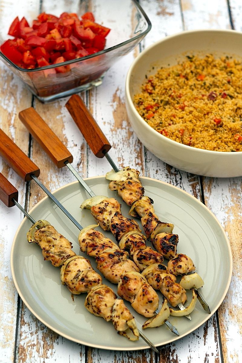 Brochette de poulet mariné aux légumes - recette barbecue