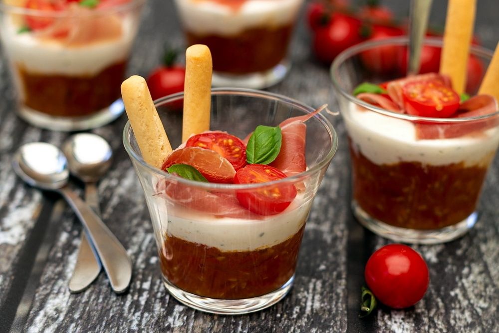 verrine tomate mousse fromage frais