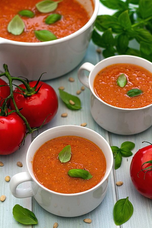 soupe tomate pesto