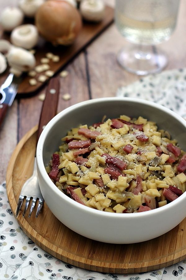 risotto de crozets aux champignons